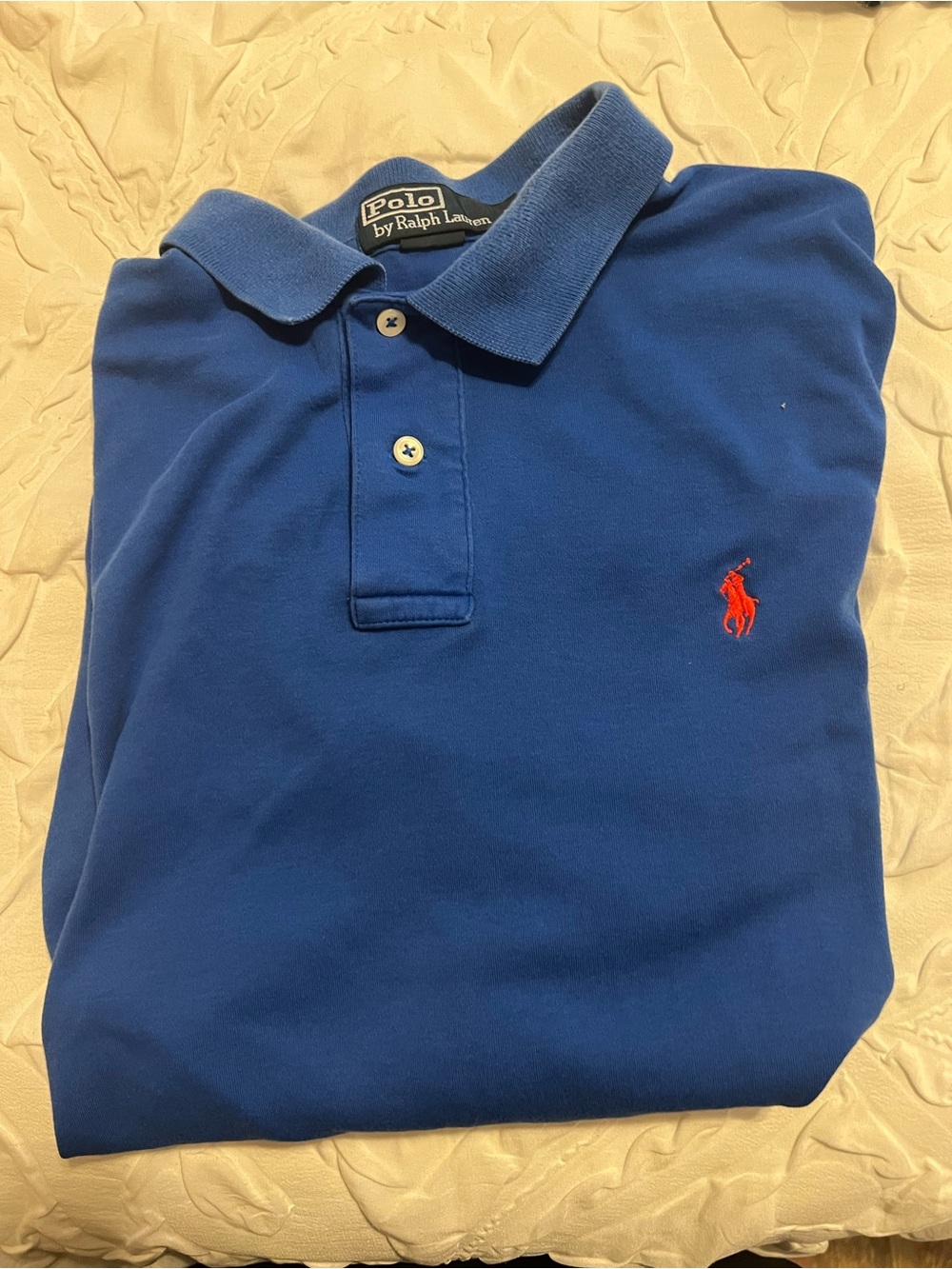 Polo by Ralph Lauren Blue Polo with Red Pony Embroidery